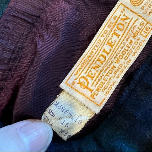 Pendleton Vintage Wool Plaid Pencil Skirt size 16 - Picture 11 of 15